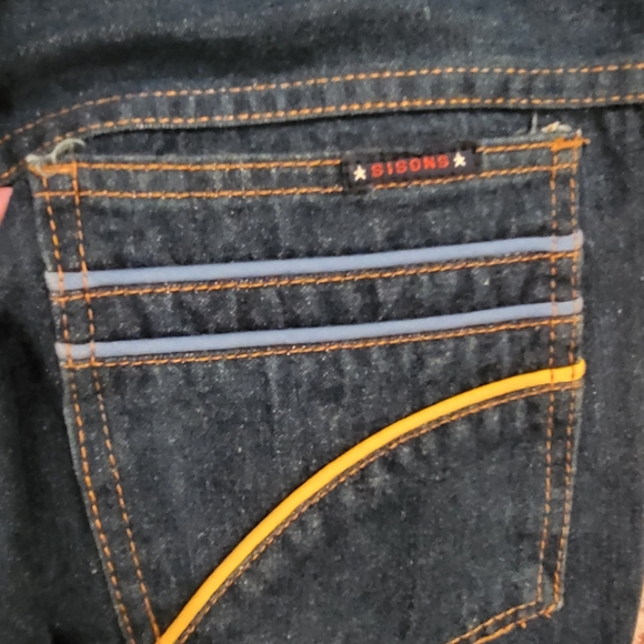 Vintage retro Sisons jeans size 34x33 - Picture 5 of 7